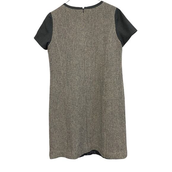 Talbots Sheath Dress 12P Tweed Style Tans Neutrals Lined Knee Length 1/4 Sleeve - Picture 11 of 14
